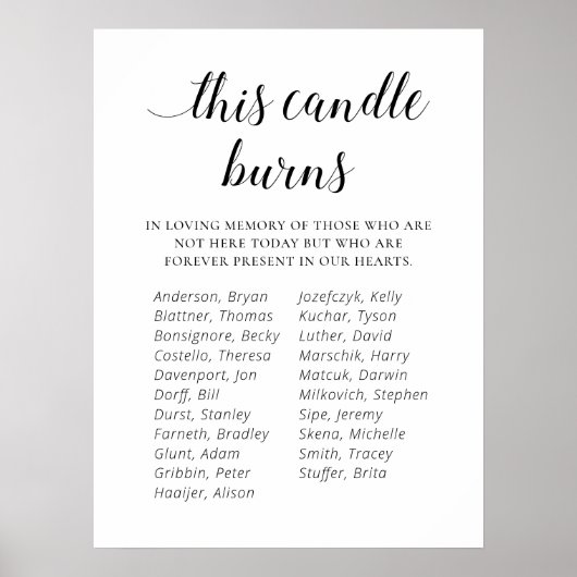 追憶のキャンドル 学校クラス再会記念 ポスター (正面)