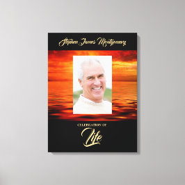 追憶のサンセット・オーシャン・ライフ写真 キャンバスプリント