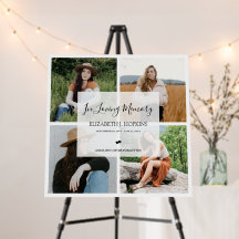 追憶のフォトコラージュ4枚組 葬儀用スクエア