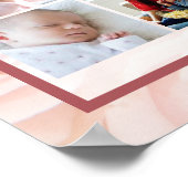 追憶のフォトコラージュ ソフトピンクのバラのポスター ポスター (角)