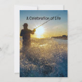 追憶のポケットカード 海のフライフィッシング 漁師 招待状 (裏面)