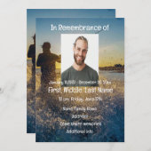 追憶のポケットカード 海のフライフィッシング 漁師 招待状 (正面/裏面)