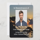 追憶のポケットメモリアル 湖の夕焼け 穏やか 招待状 (裏面)