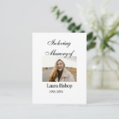 追憶のメモリアルに名前と年月を刻む ポストカード (スタンド正面)