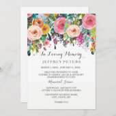 追憶のメモリアルサービスご案内 花 招待状 (正面/裏面)