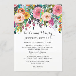 追憶のメモリアルサービスご案内 花 招待状