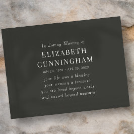 追憶のメモリアル モダン シンプル 名言 ポストカード