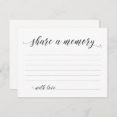 追憶のメモリーカード 同情、お悔やみのカード 招待状 (正面/裏面)