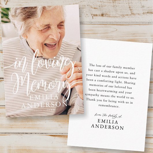 追憶のモダン フォトカード 名刺