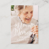 追憶のモダン フォトカード 名刺 (正面)