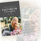 追憶のモダン ミニマル シック フォト 祈り 名刺