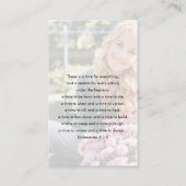 追憶のモダン ミニマル シック フォト 祈り 名刺 (裏面)