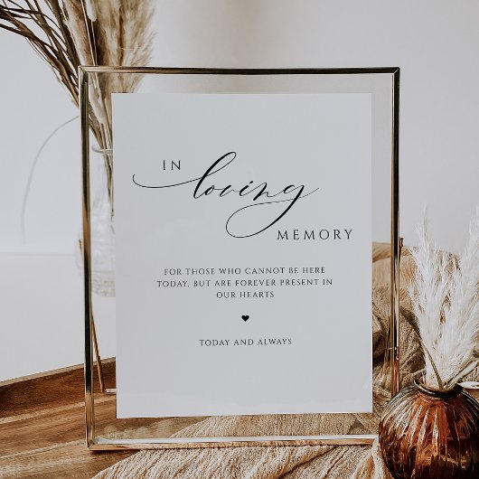 追憶の優雅なウェディングサイン ポスター