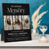 追憶の写真コラージュ '愛する記憶に' フォトプラーク (側面)