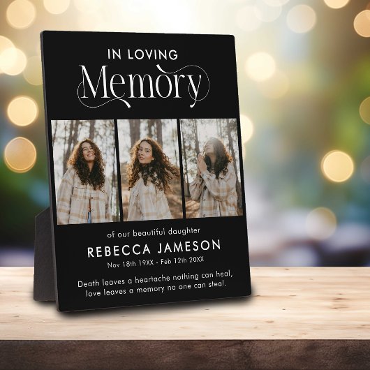 追憶の写真コラージュ '愛する記憶に' フォトプラーク