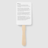 追憶の写真シンプルお悔やみ葬儀案内 ハンドファン (裏面)