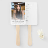 追憶の写真シンプル式次第 ハンドファン (正面&裏面)