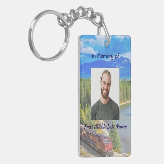 追憶の列車 鉄道 トラム レールウェイ キーホルダー (正面左)