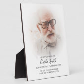 追憶の品：写真とメッセージを添えた哀悼の意 フォトプラーク (側面)