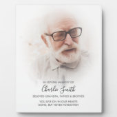 追憶の品：写真とメッセージを添えた追悼品 フォトプラーク (正面)