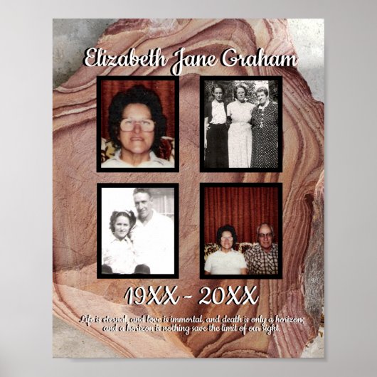 追憶の四枚写真 化石の木 引用ポスター ポスター (正面)