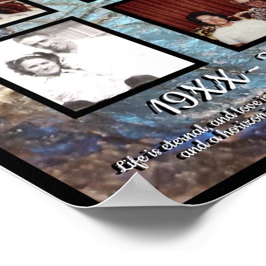 追憶の四枚写真 青ラブラドライトストーン ポスター (角)