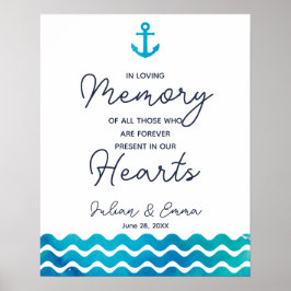 追憶の海事結婚錨看板 ポスター
