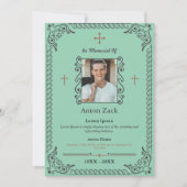 追憶の美しき形: 華麗な葬儀案内 招待状 (正面)