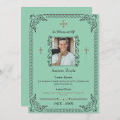 追憶の美しき形: 華麗な葬儀案内 招待状 (正面/裏面)