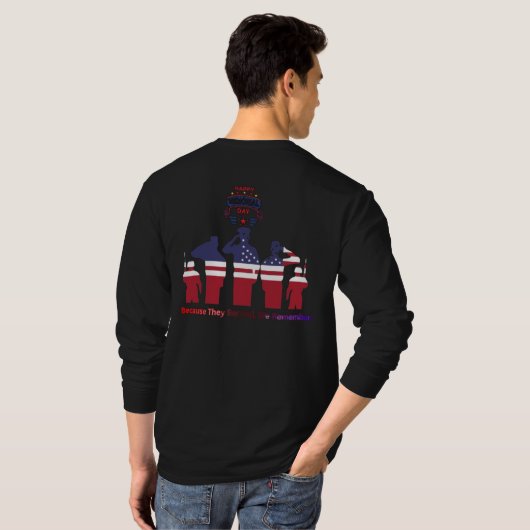 追憶の翼 ブラック Tシャツ (裏面フル)