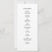 追憶の葬儀プログラム 黒白 招待状 (裏面)