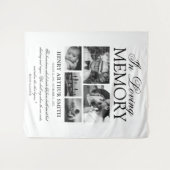 追憶の記念品 | 愛する人の記憶に 5枚の写真 タペストリー (正面(横))