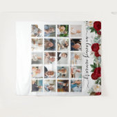 追憶の20枚写真 赤い花のメモリアル タペストリー (正面(横))