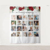 追憶の20枚写真 赤い花のメモリアル タペストリー (正面)