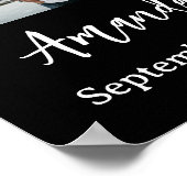 追憶の5枚写真コラージュ葬儀 ポスター (角)