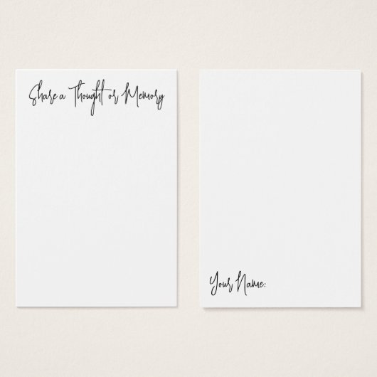 追憶をシェアする、人生のお祝いメモリアルカード (正面&裏面)