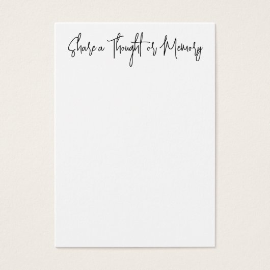 追憶をシェアする、人生のお祝いメモリアルカード (正面)