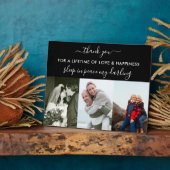 追憶3枚写真コラージュ ブラックカスタム フォトプラーク (側面)