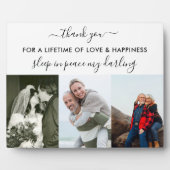 追憶3枚写真コラージュ 白 カスタム フォトプラーク (正面)