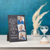 追憶3枚写真 家族 喪失 記念 フォトプラーク (側面)