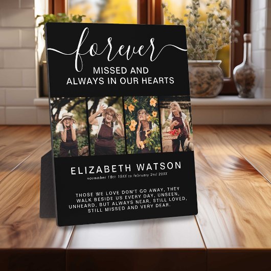 追憶4 フォトコラージュ 永遠に私たちの心の中に フォトプラーク