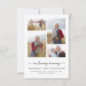 追憶 | 4枚の写真でつづる葬儀・追悼記念 招待状 (正面)