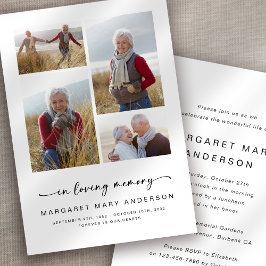 追憶 | 4枚の写真でつづる葬儀・追悼記念 招待状