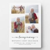 追憶 | 4枚の写真 弔慰 フォトプラーク (正面)