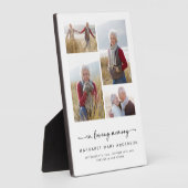 追憶 | 4枚の写真 弔慰 フォトプラーク (側面)