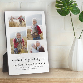 追憶 | 4枚の写真 法要 哀悼 フォトプラーク