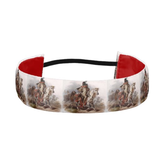 追跡されているアラビアの馬のブラックフットのインディアン アスレチックヘッドバンド (正面)