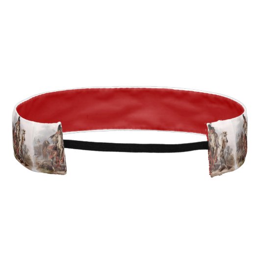 追跡されているアラビアの馬のブラックフットのインディアン アスレチックヘッドバンド (裏面)