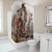 追跡されているアラビアの馬のブラックフットのインディアン シャワーカーテン (インサイチュ)