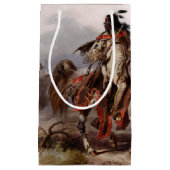 追跡されているアラビアの馬のブラックフットのインディアン スモールペーパーバッグ (正面)